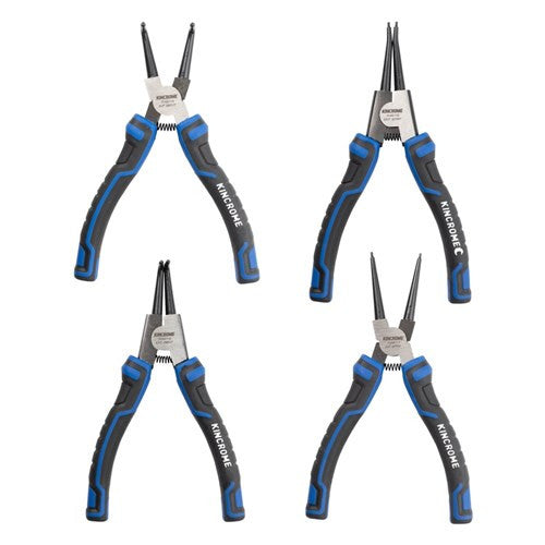 4 Pieces 175mm (7") Circlip Plier Set